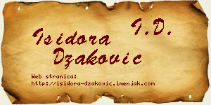 Isidora Džaković vizit kartica